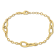 Double Oval Link Bracelet in Yellow Plated Sterling Silver