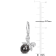 8-9MM Black Tahitian Cultured Pearl and Diamond Accent Bow Leverback
Earrings in Sterling Silver