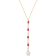 1 CT TGW Ruby and 7.5-8MM Freshwater Pearl with 1/5 CT TW Diamond
Necklace in 10K Yellow Gold