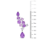 7 CT TGW Multi Gemstone Drop Earrings in Sterling Silver