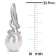 9-9.5 MM Freshwater Cultured Pearl and Diamond Accent Twist Drop
Earrings in Sterling Silver