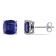 6.00ctw Created Blue Sapphire Solitaire Earrings in Sterling Silver
