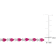 5 1/3 CT TGW Created Ruby X Link Bracelet in Sterling Silver
