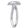 2-7/8 CT DEW Created Moissanite Halo Engagement Ring in 10K White Gold