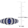 1 1/2 CT TGW Created Blue and White Sapphire Vintage Ring in Sterling Silver