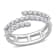 5/8 CT TGW Lab Grown Diamond Coil Ring in Platinum Plated Sterling Silver