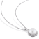 8MM Freshwater Cultured Pearl and 1/10 CT TW Diamond Halo Pendant with
Chain in Sterling Silver