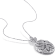 1/10 CT TW Diamond Floral Locket Pendant with Chain in Sterling Silver