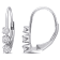 1/4 CT TW 3 Stone Diamond Leverback Earrings in Sterling  Silver