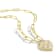 3.5-5MM Freshwater Cultured Pearl and Diamond Accent Heart Pendant in
Yellow Plated Sterling Silver