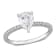 1-1/4 CT DEW Created Moissanite and 1/10 CT TW Diamond Engagement Ring
in 14K White Gold