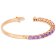 6ctw Oval-Cut Amethyst Bangle in 18K Rose Gold Over Sterling Silver