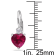 3-3/8ctw Created Ruby and Created White Sapphire Earrings in Sterling Silver