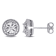 Diamond Accent Round Halo Stud Earrings in Sterling Silver