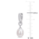 8-8.5 MM Freshwater Cultured Pearl and Diamond Accent Drop Hoop Earrings
in Sterling Silver