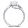 1 5/8 CT TGW Opal and 1/10 CT TW Diamond Twist Ring in Sterling Silver