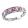 4/5 CTW Created Pink and Created White Sapphire Anniversary Band in
Sterling Silver