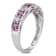 4/5 CTW Created Pink and Created White Sapphire Anniversary Band in
Sterling Silver