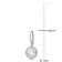 5/12ctw Created White Sapphire and 1/10ctw Diamond Halo Drop Earrings in
Sterling Silver