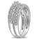 1/10 CT TW Diamond Filigree Bridal Set in Sterling Silver