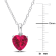 2 4/5 CT TGW Created Ruby Solitaire Pendant with Chain in Sterling Silver