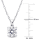 1 4/5 CT DEW Created Moissanite Solitaire Pendant with Chain in Sterling Silver