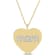 1/10ctw Diamond "Mom" Heart Pendant with Chain in 18K Yellow
Gold Over Sterling Silver