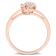 5/8 CT TGW Morganite and Diamond Accent Heart Wrap Ring in Rose Plated
Sterling Silver