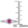 1/3 CT TGW Ruby and 1/5 CT TW Diamond Halo Engagement Ring in 14K White Gold