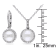 8-8.5MM Freshwater  Cultured Pearl and 1/3 CT TW Diamond Earrings and
Pendant in Sterling Silver