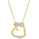Diamond Accent Infinity Heart Pendant with Chain in 18K Yellow Gold Over
Sterling Silver