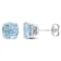 4 3/4 CT TGW Sky Blue Topaz Stud Earrings in Sterling Silver