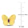 1/7 CT TGW Amethyst Butterfly Stud Earrings in Yellow Plated Sterling Silver