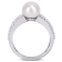 8-8.5MM Freshwater Cultured Pearl and 2 2/5 CT TGW Created White
Sapphire Ring in Sterling Silver