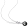 9.5-10MM Black Tahitian Cultured Pearl and Diamond Twist Pendant with
Chain in Sterling Silver