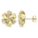 1/10 CT TW Diamond Flower Stud Earrings in 10k Yellow Gold