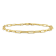 3.5MM Polished Paperclip Chain Bracelet in 18K Yellow Gold Over Sterling Silver