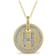 Diamond Accent H-Initial Circle Halo Pendant with Chain in 18K Yellow
Gold Over Sterling Silver