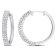1 3/4 CT TGW Created Moissanite Hoop Earrings in Sterling Silver