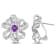 1 5/8 CT TGW African Amethyst and White Topaz Floral Earrings in
Sterling Silver
