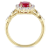 2 5/8 CT TGW Created Ruby, White Topaz and Diamond Accent Vintage Ring
in 14K Yellow Gold