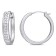 1/3 CT TW Diamond Hoop Earrings in Sterling Silver