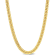 5.5MM Double Curb Link Chain Necklace in Yellow Plated Sterling Silver