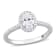 1 CT TGW Lab Grown Diamond with Tsavorite Accent Halo Engagement Ring in
14K White Gold