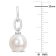 9-9.5MM Freshwater Cultured Pearl Drop Earrings in Sterling Silver