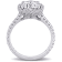 2-1/2 CT DEW Created Moissanite Halo Engagement Ring in 10K White Gold