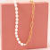 4.5-7.5 MM Freshwater Cultured Pearl Link Chain Necklace in 18K Yellow
Gold Over Sterling Silver