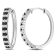 2 1/2 CT TGW Black Spinel and Created White Sapphire Hoop Earrings in
Sterling Silver