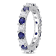3 1/2 CT TGW Created Blue and White Sapphire Full Eternity Ring in
Sterling Silver