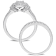 1/4 CT TW Diamond Oval Bridal Ring Set in Sterling Silver